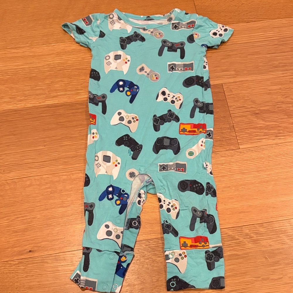 Posh Peanut Blue Gaming Controller romper
